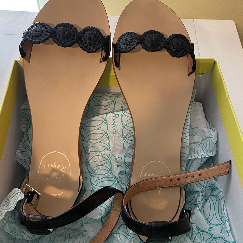 Gently used Jack Rogers ankle strap flats *Summer price drop* ☀️☀️☀️